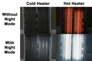 Visible-IR Comparison of Radiative Heater